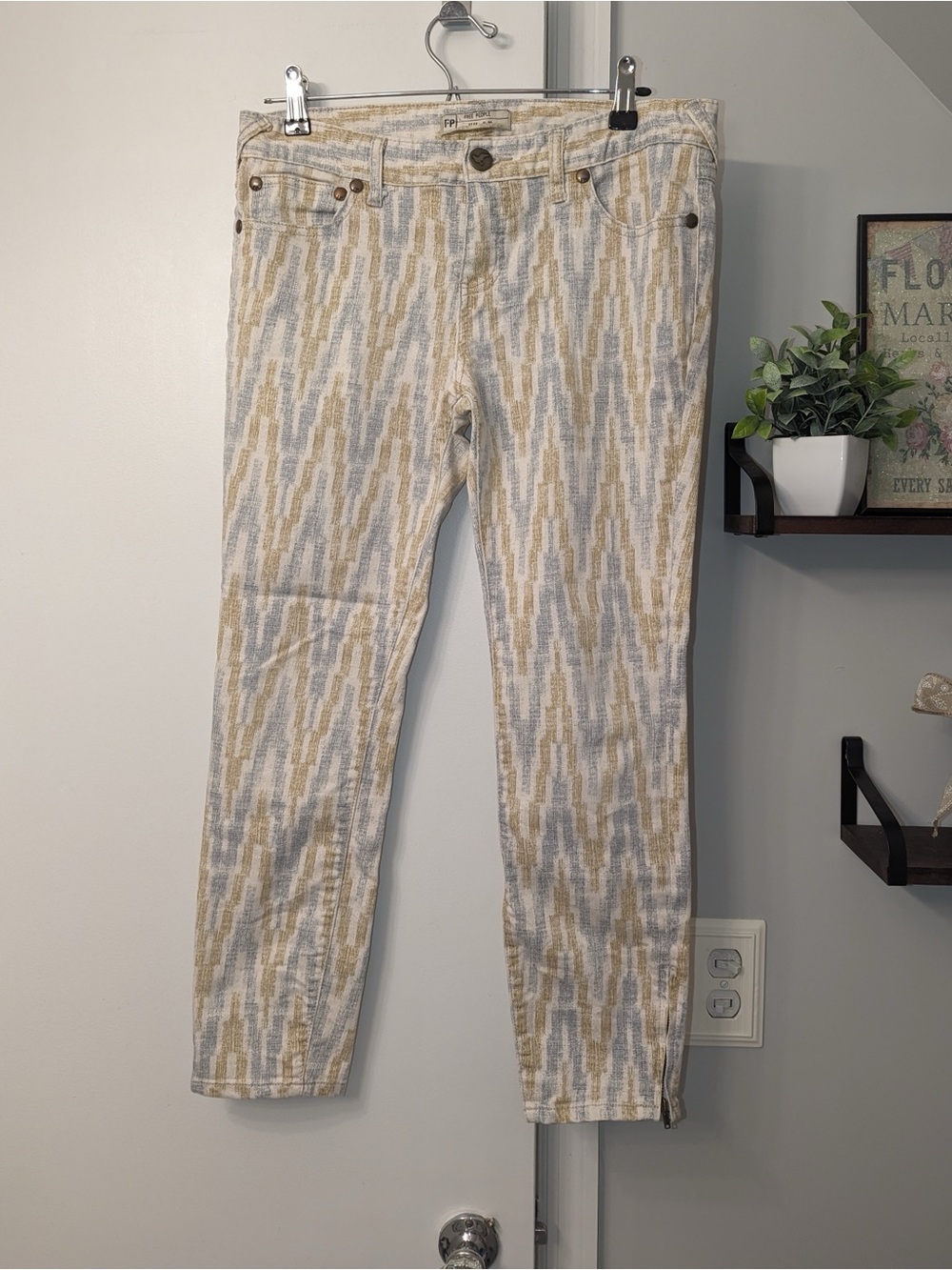 Free People Aztec Pattern Cropped Pants